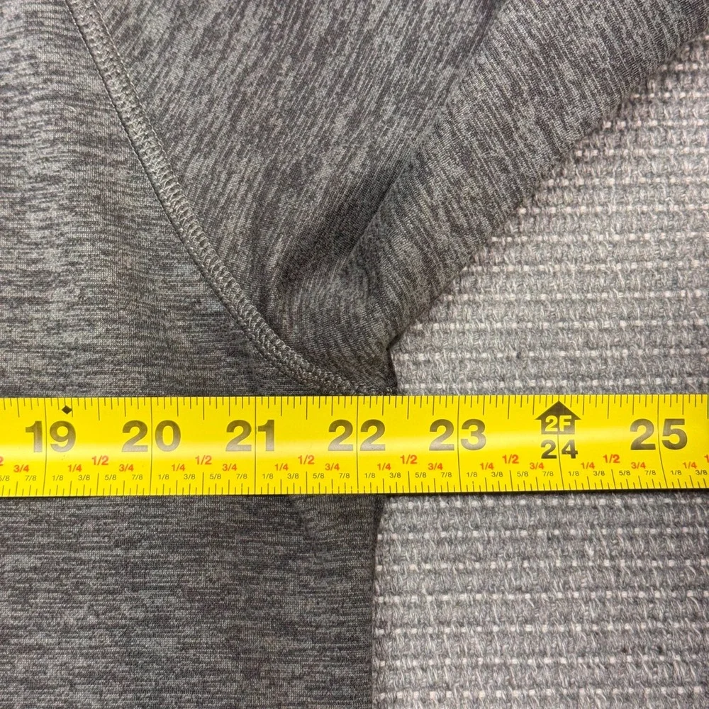 The North Face Mens Gray Heather Quarter Zip Fleece Pullover Jacket Large 9471